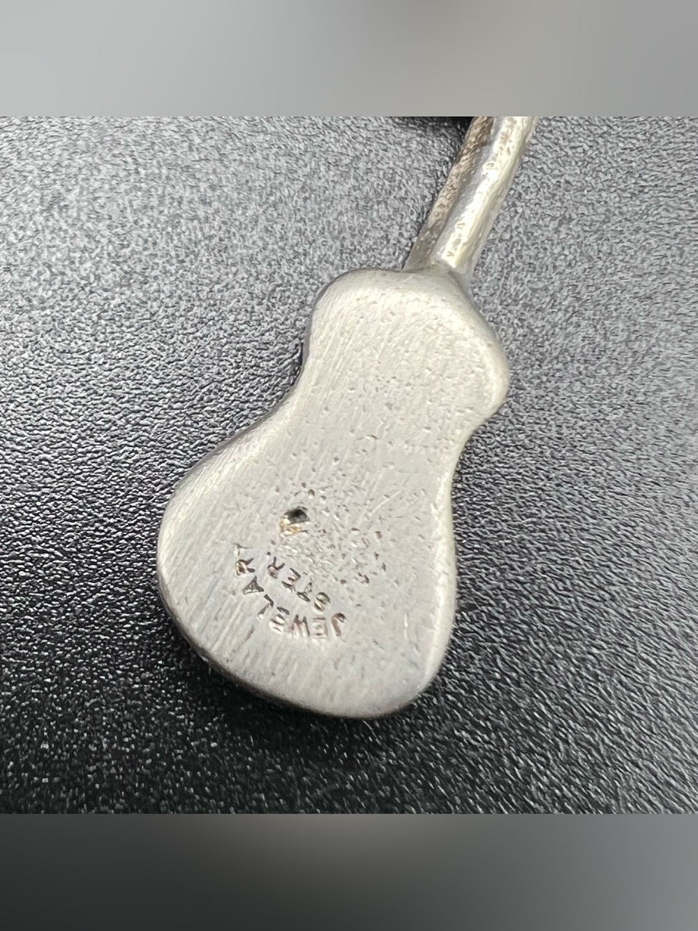 Sterling Silver Vintage Guitar Charm by Jewelart - Picture 4 of 4